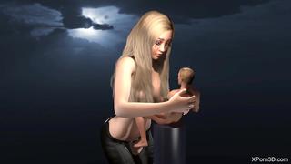 GIANTESS Babe Jerking off a Tiny Guy like a Toy TEASER