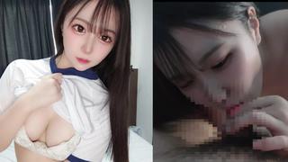 コンカフェでバイトしている黒髪美少女が体操服姿でご奉仕。フェラとパイズリで精子を大量放出。(ここあ/cocoa/日本人/Japanese/Hentai/일본의 흑발 미녀가, 입과 가슴으로 봉사/)