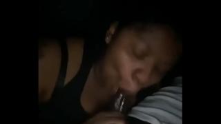 She sneaks and sucks my dick when her boyfriend sleep