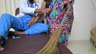 Indian doctor got a handjob from his maid